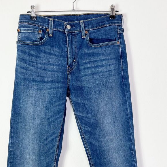 LEVI’S 502 Men's Zip Fly Tapered Blue Denim Jeans W31 L32 - Picture 3 of 11